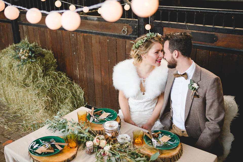 Styled winter wedding, gestylde tafel, chocomel