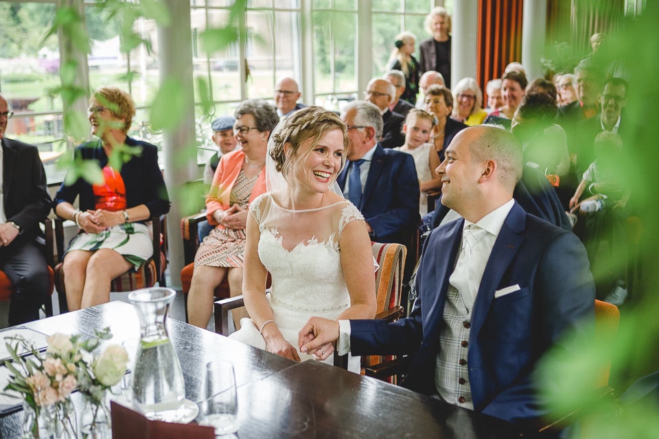 Bruiloft, Jan Willem & Ellen, Oranjerie, Barneveld, ceremonie, huwelijks voltrekking